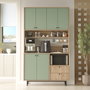 Hanah Home Armario Multiusos RE7-SY Roble y Verde